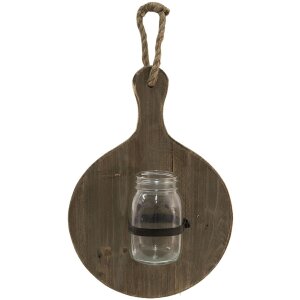 Clayre & Eef 6H2117 Vase en verre dans son support...