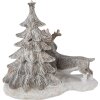 Clayre & Eef 6PR4631 Décor Chat et chien Gris, Beige, Blanc 16x10x15 cm LED