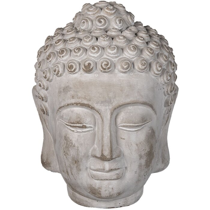 Clayre & Eef 6TE0360L Bouddha Déco Gris 17x17x24 cm