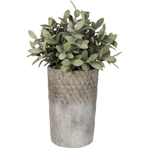 Clayre & Eef 6TE0365S Pot de fleurs pour intérieur Gris Ø 12x19 cm