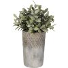 Clayre & Eef 6TE0365S Pot de fleurs pour intérieur Gris Ø 12x19 cm