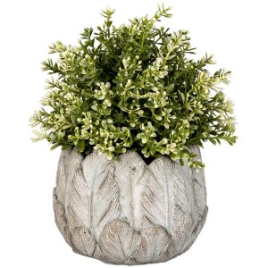 Clayre & Eef 6TE0368S Pot de fleurs pour intérieur Gris Ø 15x13 cm