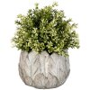 Clayre & Eef 6TE0368S Pot de fleurs pour intérieur Gris Ø 15x13 cm