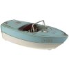 Clayre & Eef 6Y4609 Déco Mini modèle bateau turquoise 24x11x9 cm