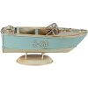 Clayre & Eef 6Y4610 Déco Mini modèle bateau turquoise 18x8x8 cm