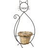 Clayre & Eef 6Y4705 Pot de fleurs pour intérieur chat noir 27x16x52 cm