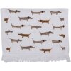 Clayre & Eef CT017 Serviette dinvité blanc 40x66 cm