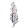 Clayre & Eef CT017 Serviette dinvité blanc 40x66 cm