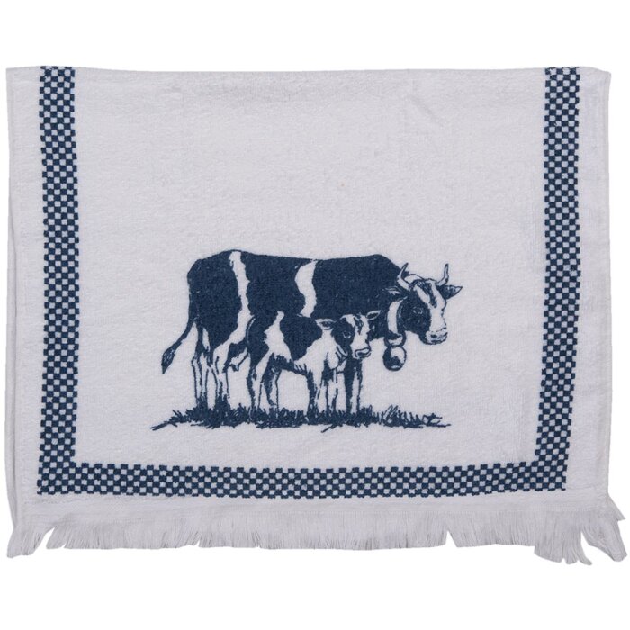 Clayre & Eef CT019 Serviette dinvité blanc 40x66 cm