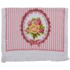 Clayre & Eef CT020 Serviette dinvité blanc, rose 40x66 cm