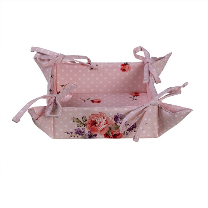 Clayre & Eef DTR47 Corbeille à pain rose, lilas 31x31x8 cm