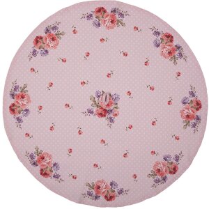 Clayre & Eef DTR48 Torchon rose, lilas Ø 80 cm