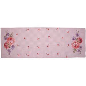 Clayre & Eef DTR64 Chemin de table rose, lilas 50x140 cm