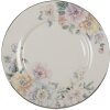 Clayre & Eef FLOFP Vaisselle Assiette plate blanche Ø 26x2 cm