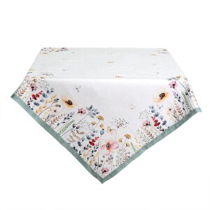 Clayre & Eef FOB05 Nappe blanche, Grun 152x253 cm