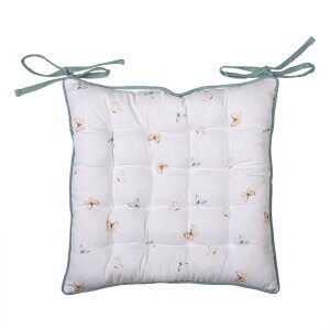 Clayre & Eef FOB29 Coussin de chaise en mousse blanc,...