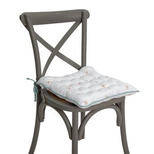 Clayre & Eef FOB29 Coussin de chaise en mousse blanc,...