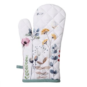 Clayre & Eef FOB44 Gants de four blanc, Grun 18x30 cm