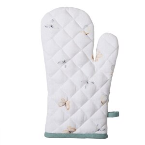 Clayre & Eef FOB44 Gants de four blanc, Grun 18x30 cm