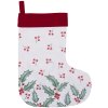 Clayre & Eef HCH203 Chaussette de Noël déco Blanc, rouge 30x1x40 cm