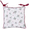 Clayre & Eef HCH29 Coussin de chaise en mousse blanc, rouge 40x40 cm