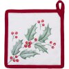 Clayre & Eef HCH45 Gant de cuisine blanc, rouge 20x20 cm