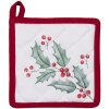 Clayre & Eef HCH45K Maniques Enfants Blanc, Rouge 16x16 cm