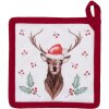 Clayre & Eef HCH45K Maniques Enfants Blanc, Rouge 16x16 cm