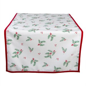 Clayre & Eef HCH64 Chemin de table Noël blanc,...