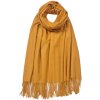 Clayre & Eef JZSC0612Y Foulard dhiver Femme Jaune 68x175 cm