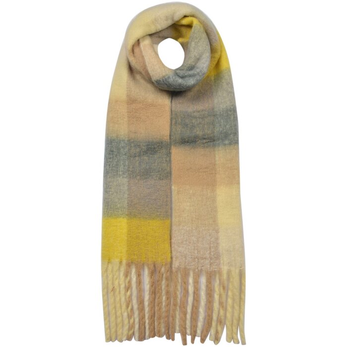 Clayre & Eef JZSC0615Y Foulard dhiver Femme Jaune 35x210 cm