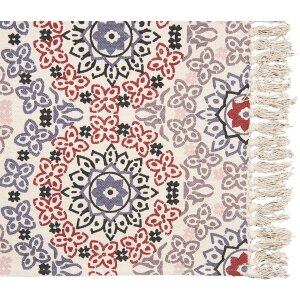 Clayre & Eef KT080.055 Tapis bleu, rouge 70x120 cm