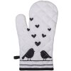 Clayre & Eef LBS44 Gants de four blanc, noir 18x30 cm