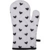 Clayre & Eef LBS44 Gants de four blanc, noir 18x30 cm