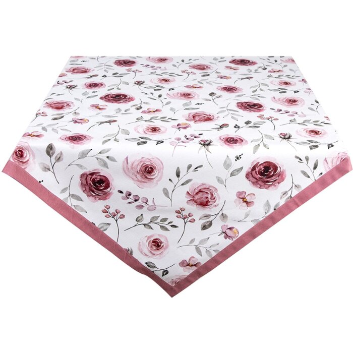 Clayre & Eef RUR01 Nappe Carrée Rose 100x100 cm