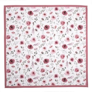 Clayre & Eef RUR01 Nappe Carrée Rose 100x100 cm