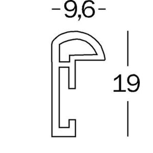 Cadre plastique Walther GALERIA 20x30 cm - argenté