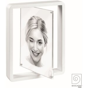 Mascagni A1381 Cadre photo double face bois blanc 13x18 cm