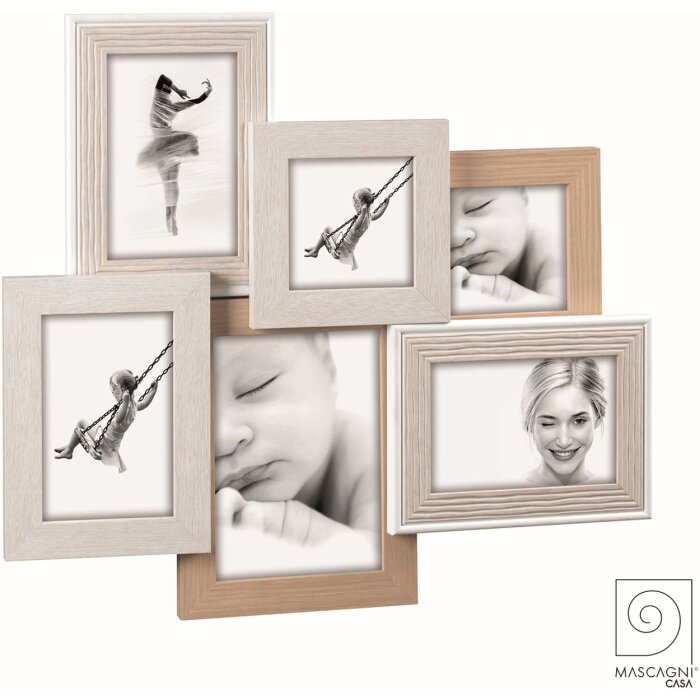 Mascagni A1474 MDF multi-cadres photo pour 6 photos, taille 47x42 cm