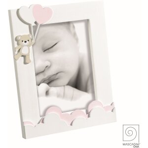 Mascagni A1503 Cadre photo bois ornements rose 13x18 cm