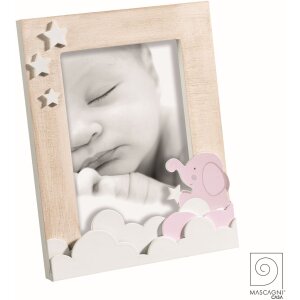 Mascagni A1504 Cadre photo bois ornements rose 13x18 cm