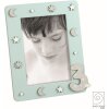 Mascagni A1548 Cadre photo en bois avec 8 chiffres autocollants en MDF bleu clair 13x18cm