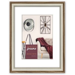 Cadre photo ZEP Palmi marron 20x30 cm avec passe-partout...