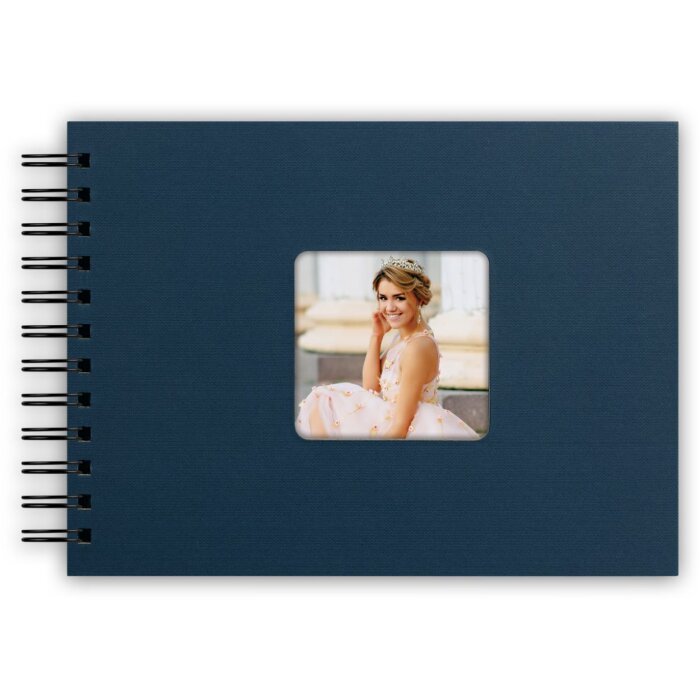 Album spirale ZEP Misty bleu 21x16 cm 50 pages noires