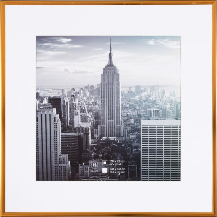 Henzo cadre aluminium Manhattan bronze 40x40 cm avec passe-partout 30x30 cm