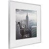 Henzo cadre aluminium Manhattan argent 40x40 cm avec passe-partout 30x30 cm