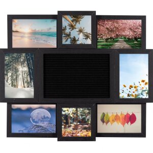 Henzo Letterboard 57x47 cm noir avec cadre photo et set...