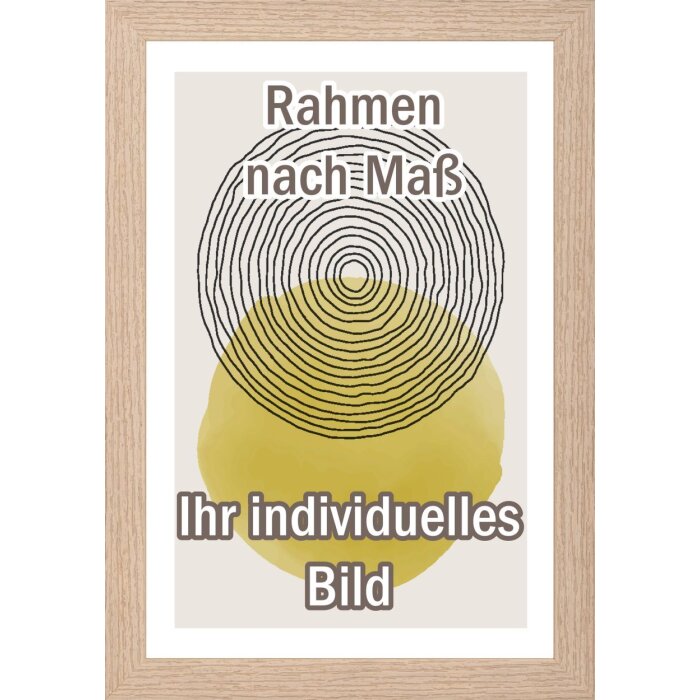 Cadre en bois Walther Madrid 35x50 cm crème structure chêne verre antireflet