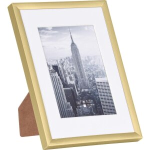 Henzo cadre alu Manhattan or 13x18 cm avec passe-partout 9x13 cm