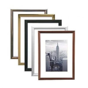 Henzo cadre alu Manhattan or 13x18 cm avec passe-partout 9x13 cm